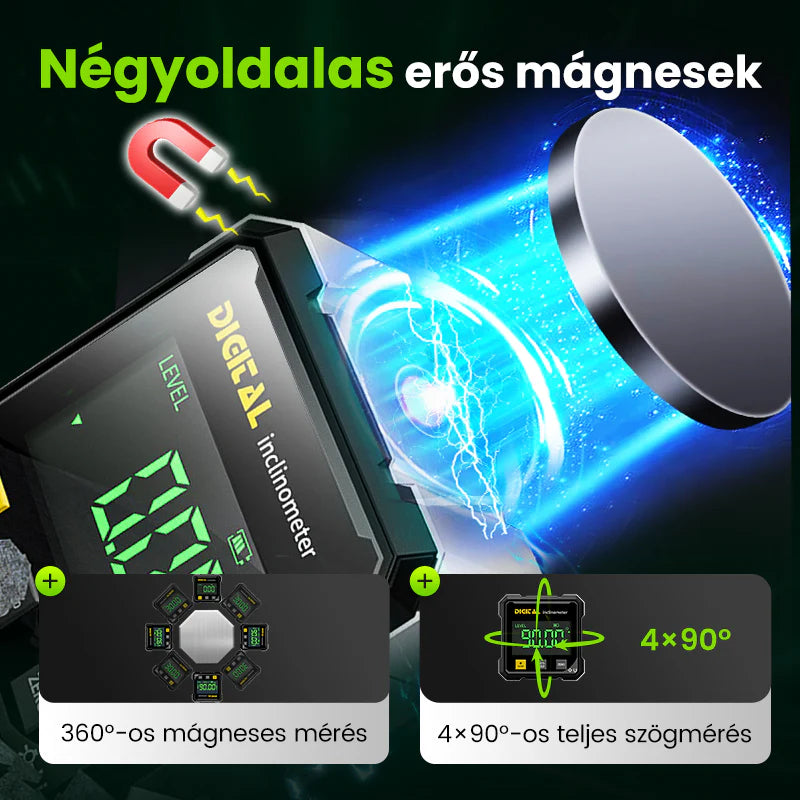 đ NĂ©gyoldalas mĂĄgneses digitĂĄlis szögmĂ©rĆ lĂ©zerrel đ·đ