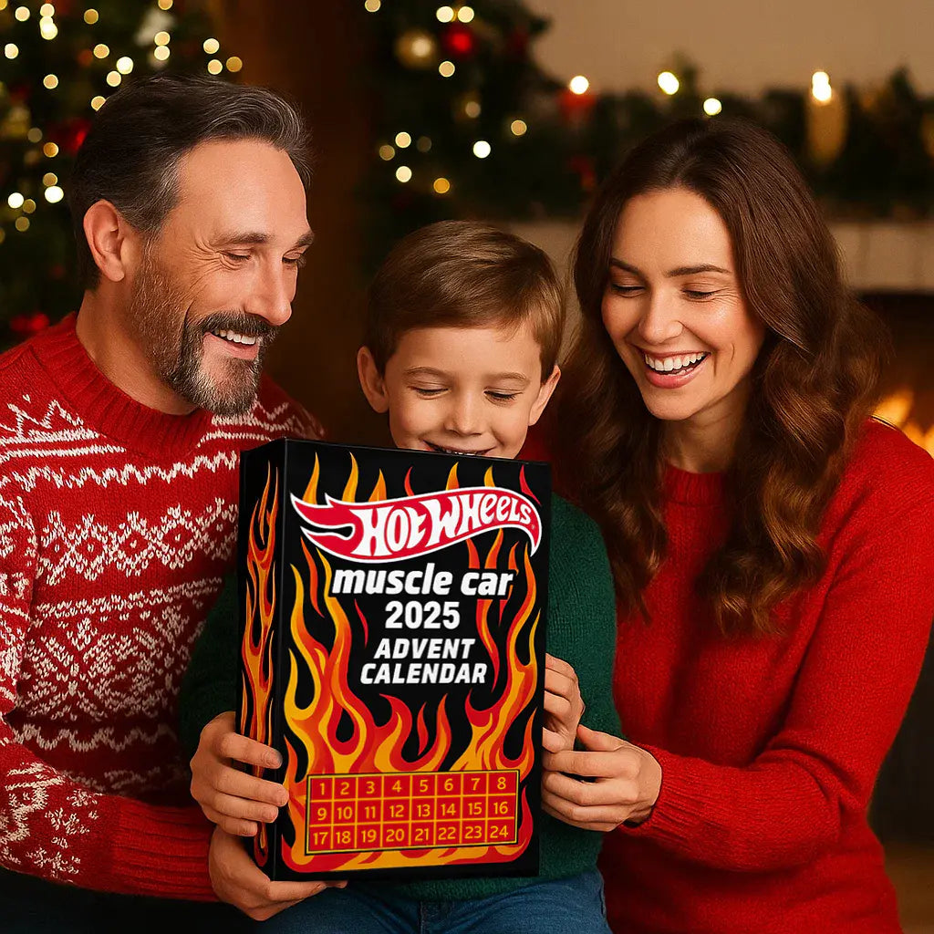 🔥Kiváló ajánlat - 50% kedvezmény🔥 - 🚗Hot Wheels Muscle játékautó adventi naptár - 24 nap 2025🎄