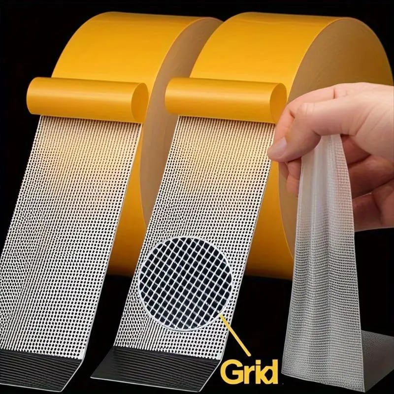đ„ Heavy-Duty Double-Sided Grid Tape â Strong Hold, Easy Tear & Clean Removal