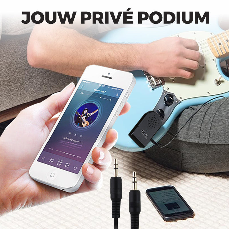 🎸Mini hordozható elektromos gitár erősítő készlet