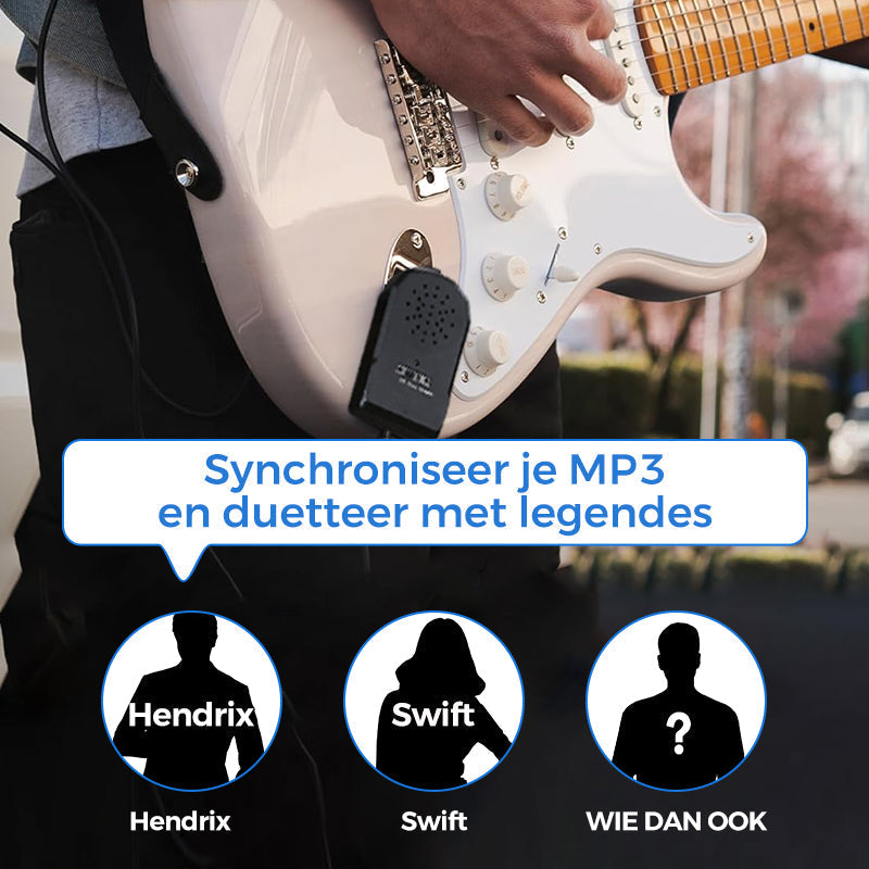 🎸Mini hordozható elektromos gitár erősítő készlet