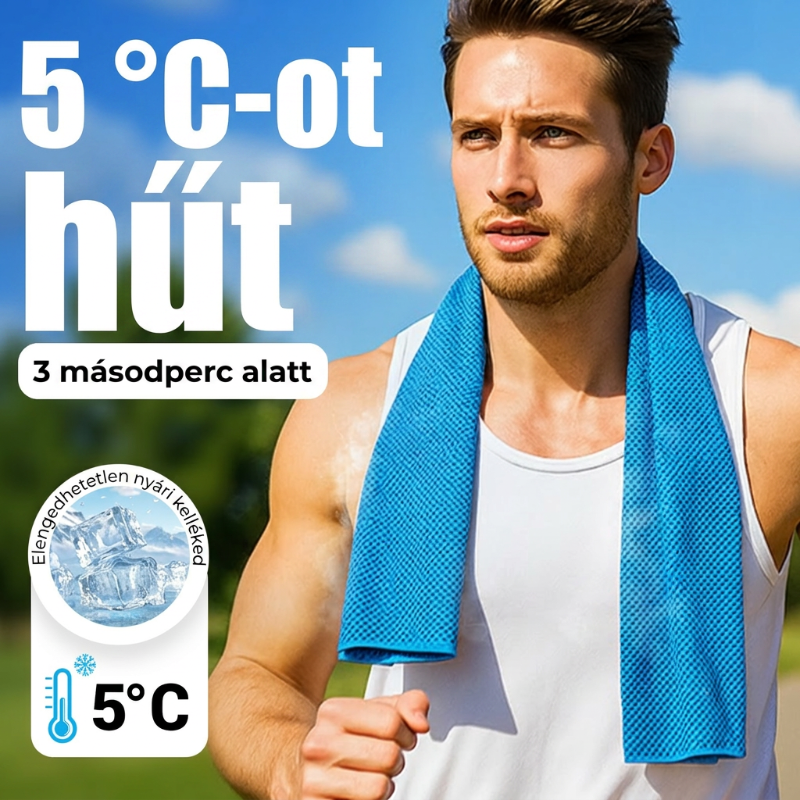 ❄️ Maradjon hűvösen azonnal bárhol – Azonnali hűsítő törölköző (hordozható, összecsukható, többfunkciós) 🌞