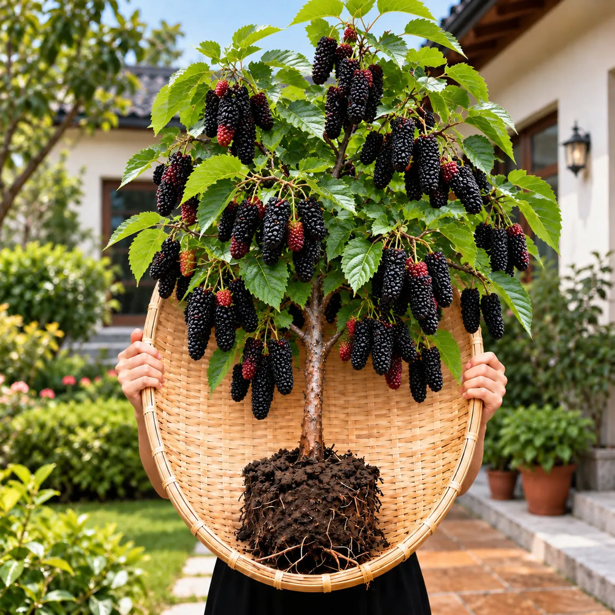 đł Giant Red & Black Mulberry Tree Saplings â Grow Sweet Berries at Home đż