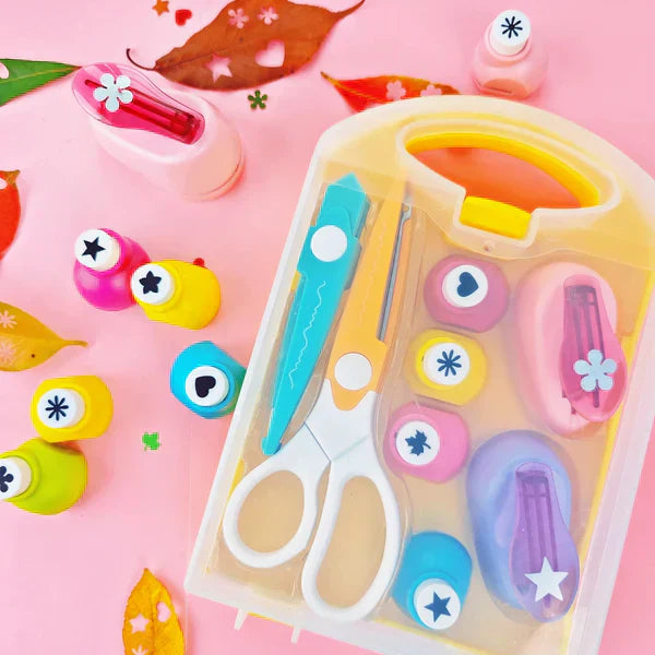 💖Ajándék a gyermeknek🎁Kreatív gyerekek DIY lyukasztó kézműves készlet🎉A gyermekek kreativitásának fejlesztése
