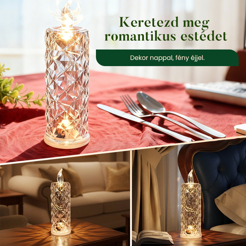 【✨1+2 ingyenes 】Romantikus, elemmel működő LED-es láng nélküli gyertyák