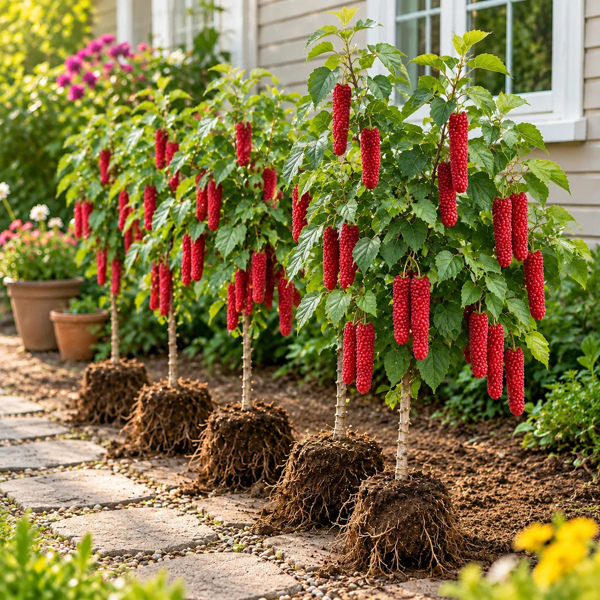 đł Giant Red & Black Mulberry Tree Saplings â Grow Sweet Berries at Home đż