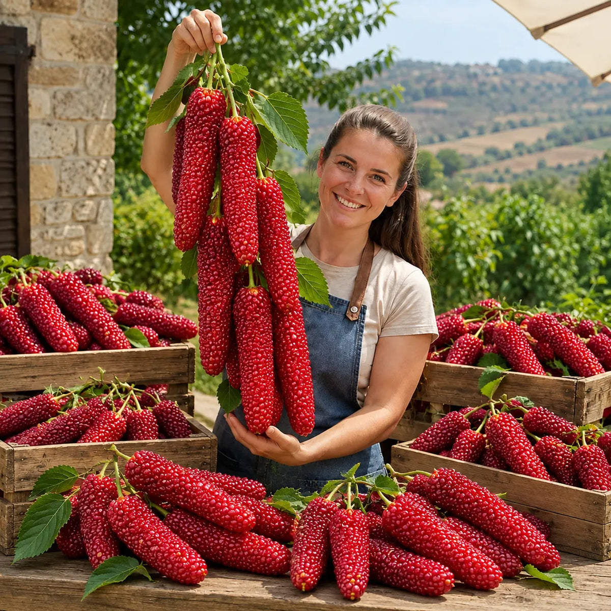 đł Giant Red & Black Mulberry Tree Saplings â Grow Sweet Berries at Home đż