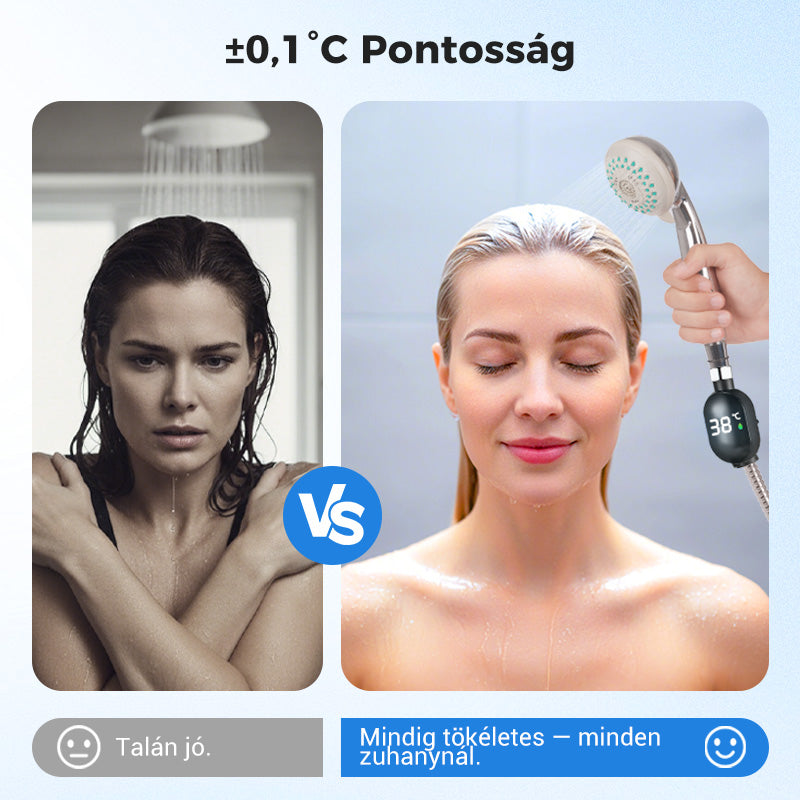 💧Zuhanyhőmérő🌡️ Nincs több találgatás – azonnali hőmérséklet! 🚿