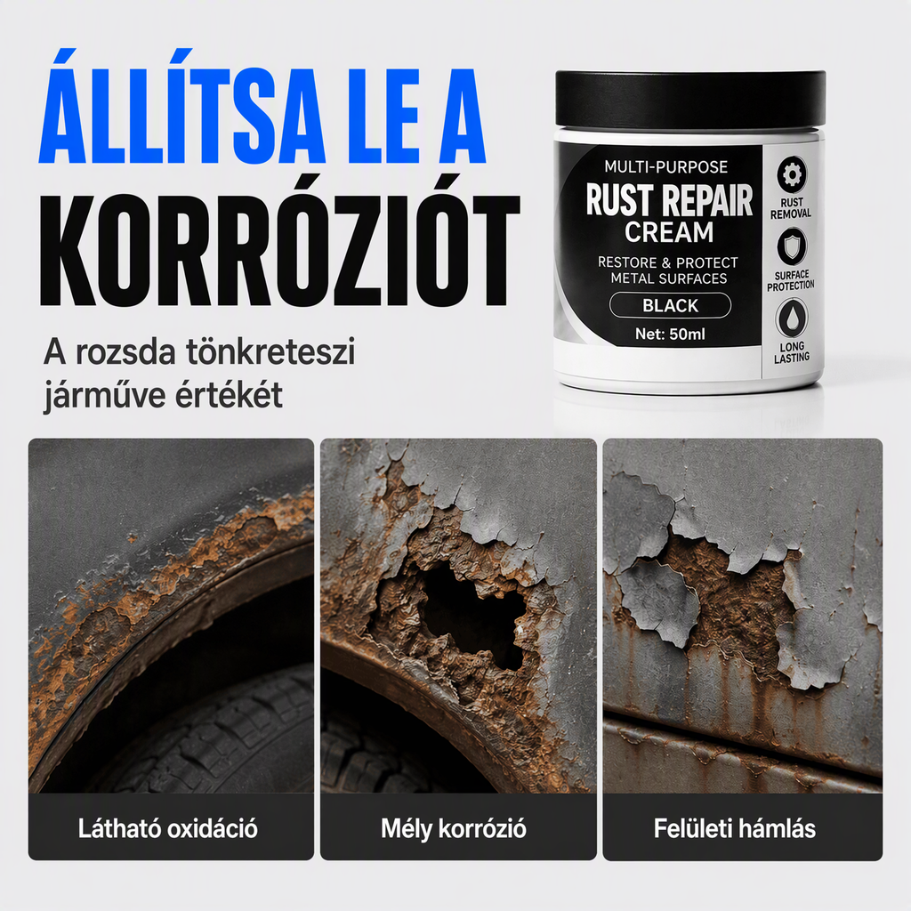 đ Rozsda javĂtĂł krĂ©m autĂłhoz Ă©s hĂĄztartĂĄsi fĂ©mhez â KönnyƱ felhasznĂĄlĂĄs, hatĂ©kony rozsda eltĂĄvolĂtĂĄs