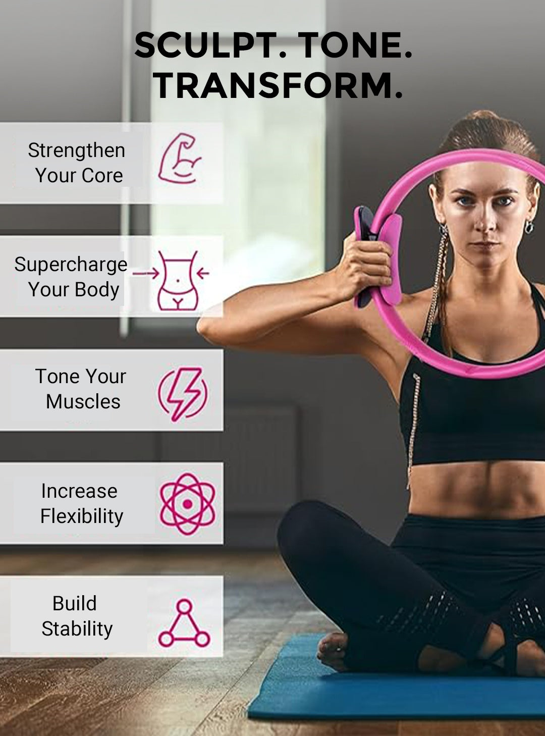 Pilates kerék fitneszfelszerelés