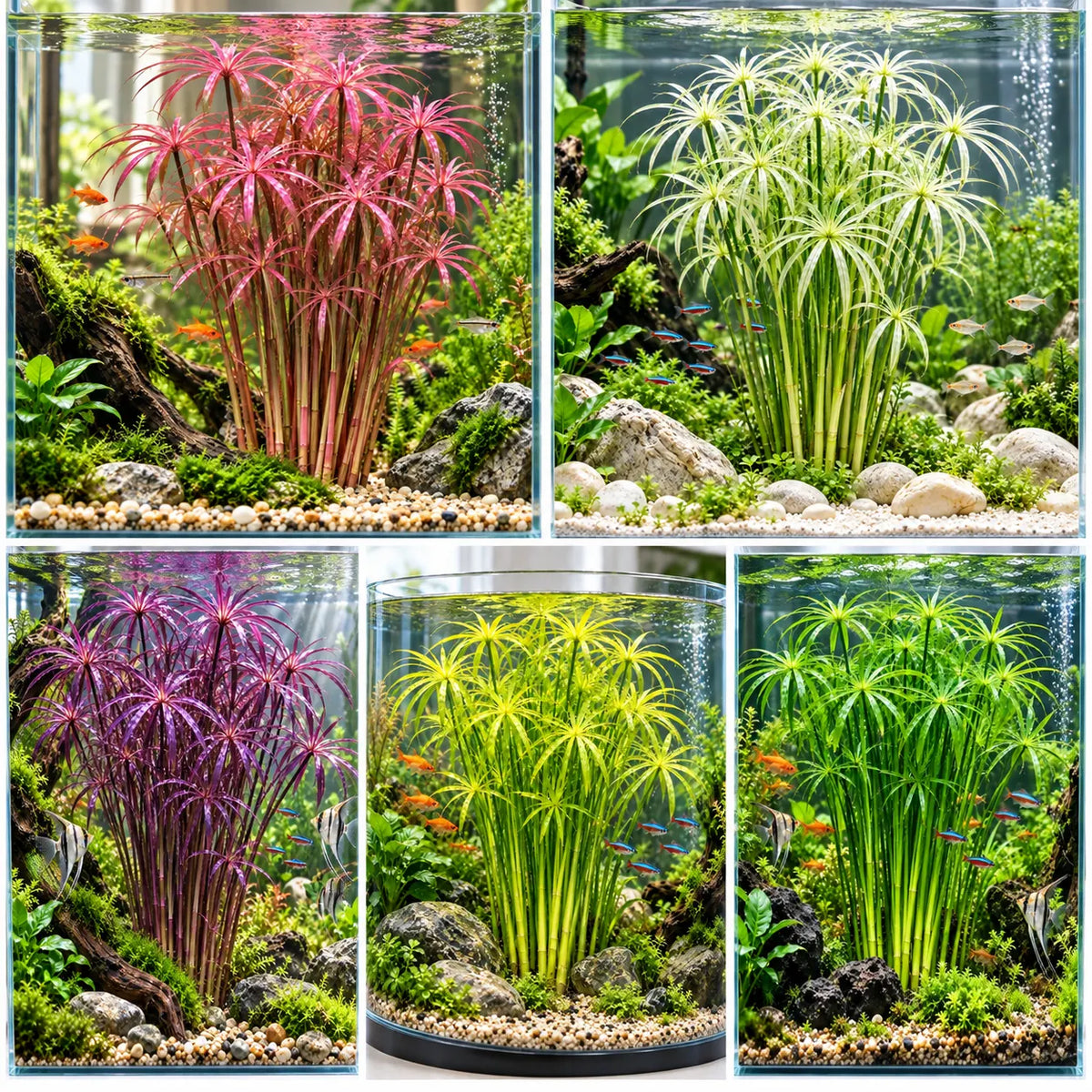 đżWater Bamboo Bulbs-Hydroponic Umbrella Plant â Natural Water Purifier for Aquariums, Turtle Tanks & Ponds
