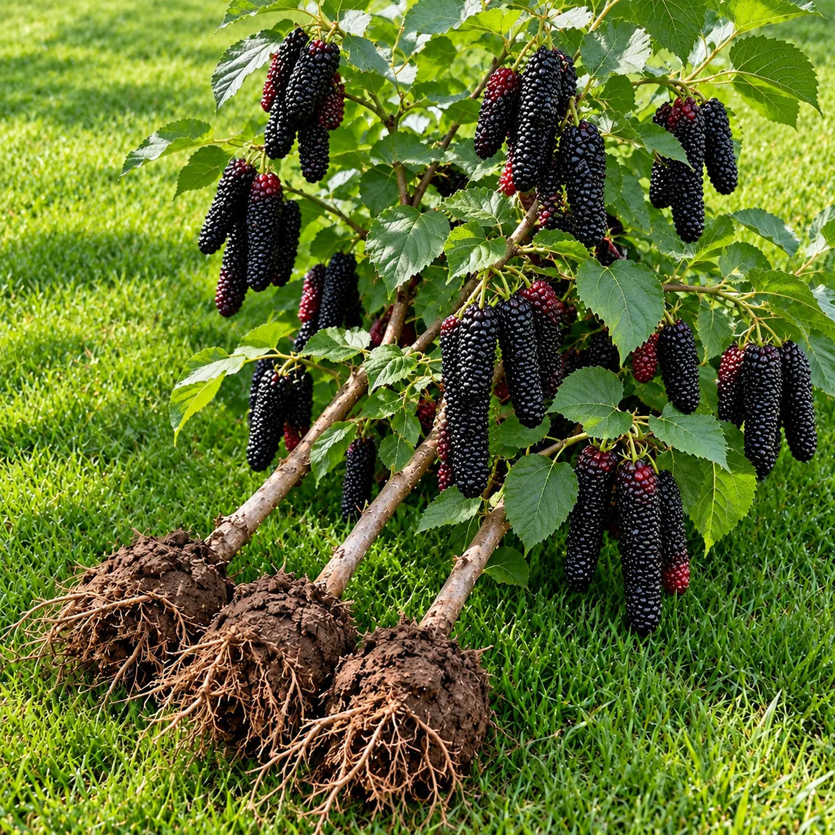 đł Giant Red & Black Mulberry Tree Saplings â Grow Sweet Berries at Home đż