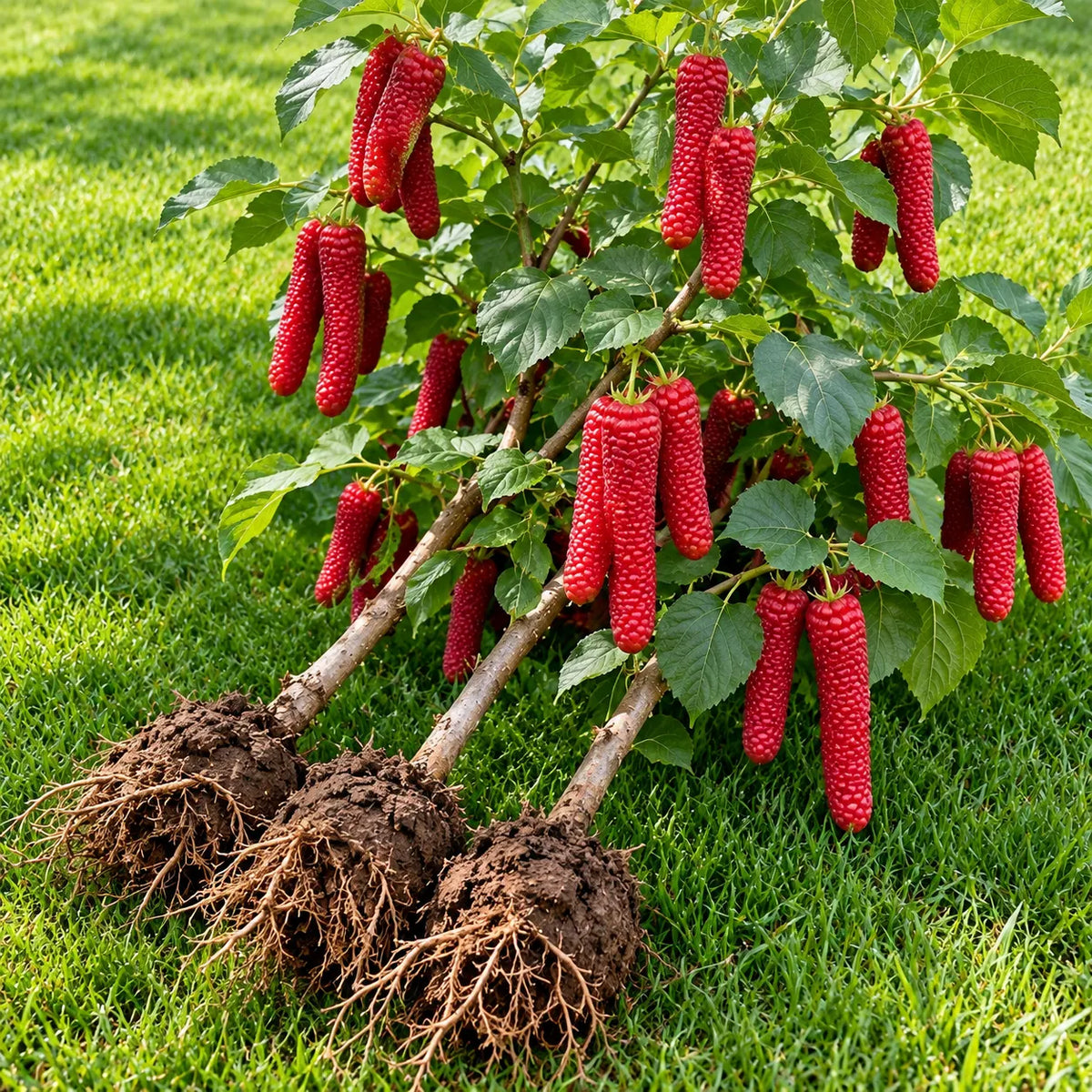 đł Giant Red & Black Mulberry Tree Saplings â Grow Sweet Berries at Home đż