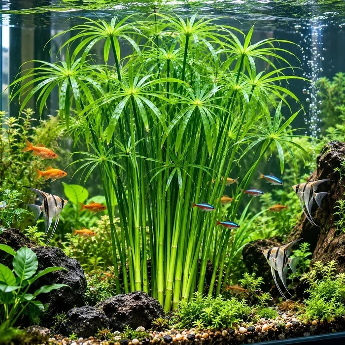 đżWater Bamboo Bulbs-Hydroponic Umbrella Plant â Natural Water Purifier for Aquariums, Turtle Tanks & Ponds