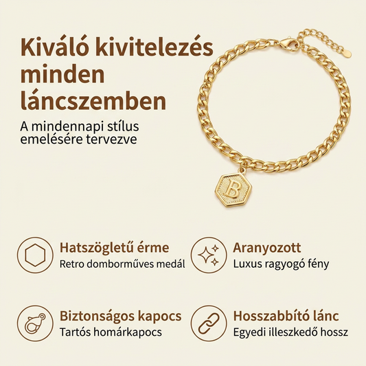 ✨ Aranybetűs és fügés lánc – személyre szabott betűvel, elszíneződésnek ellenálló és állítható hosszúságú – tökéletes nyári viselethez vagy ajándéknak 👣