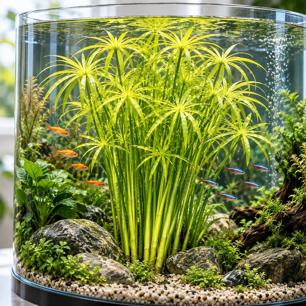 đżWater Bamboo Bulbs-Hydroponic Umbrella Plant â Natural Water Purifier for Aquariums, Turtle Tanks & Ponds
