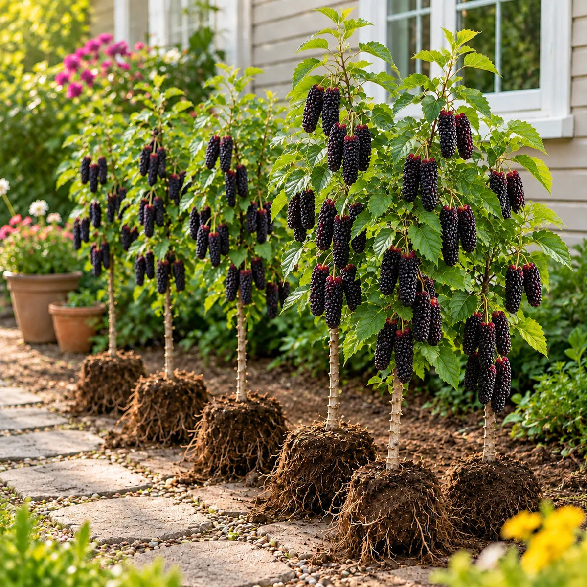 đł Giant Red & Black Mulberry Tree Saplings â Grow Sweet Berries at Home đż