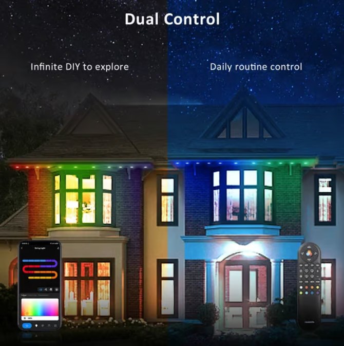 ⏰Az akció utolsó napja🌈Intelligens szivárvány LED kültéri állandó világítás