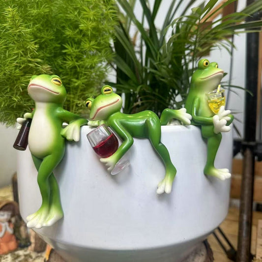🔥 NAGY AKCIÓ 🐸🍷 Függesztett virágcserép dísz – Béka