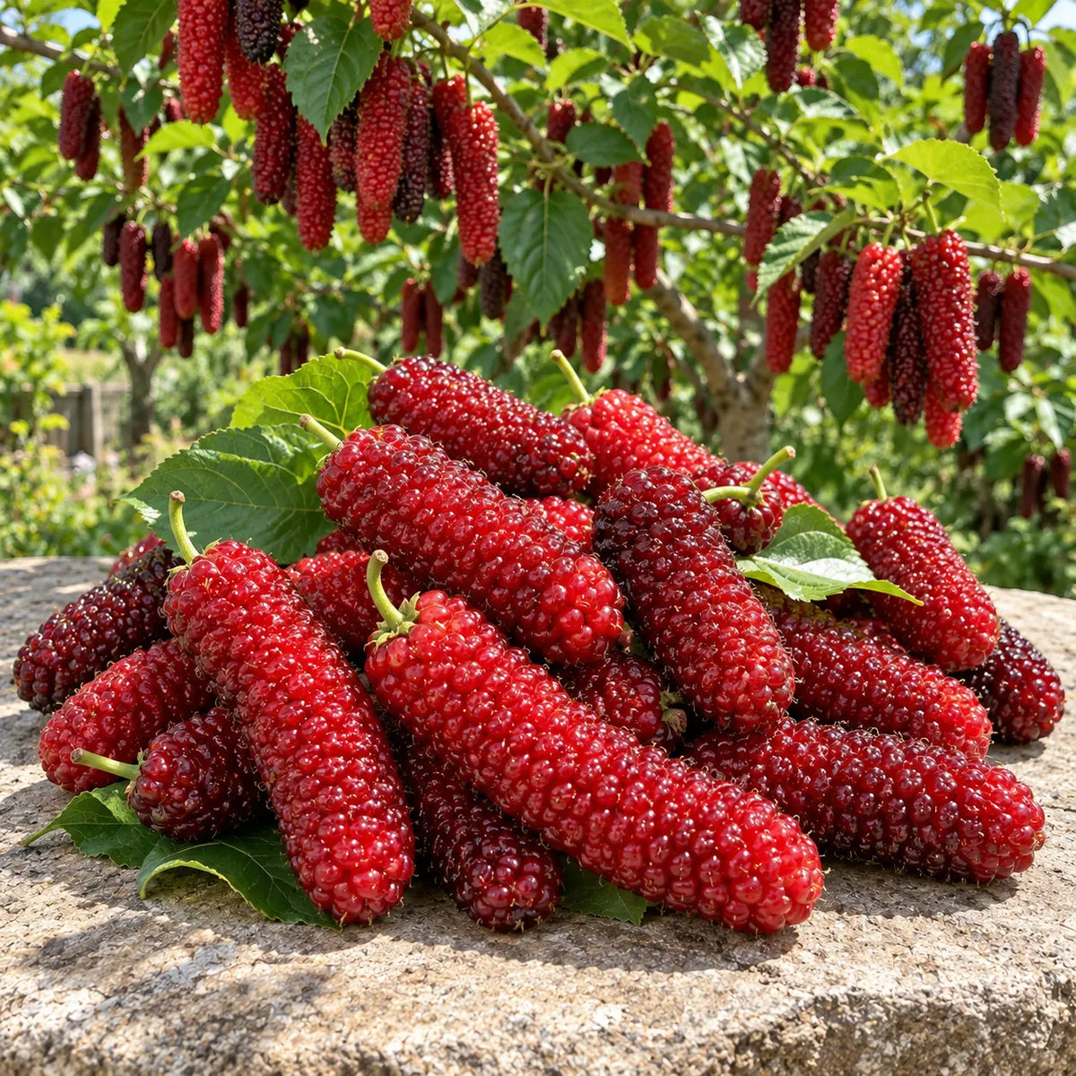 đł Giant Red & Black Mulberry Tree Saplings â Grow Sweet Berries at Home đż