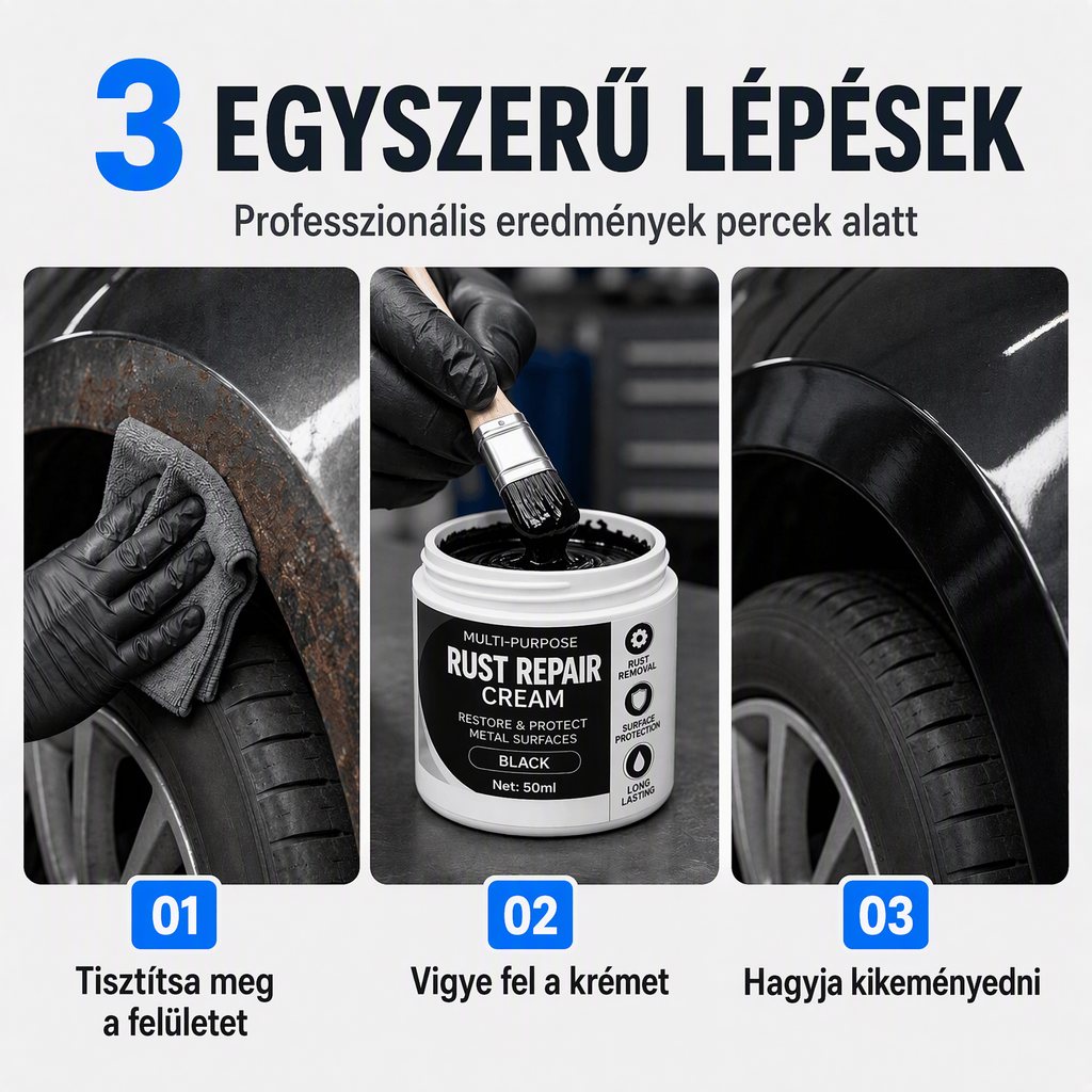 đ Rozsda javĂtĂł krĂ©m autĂłhoz Ă©s hĂĄztartĂĄsi fĂ©mhez â KönnyƱ felhasznĂĄlĂĄs, hatĂ©kony rozsda eltĂĄvolĂtĂĄs
