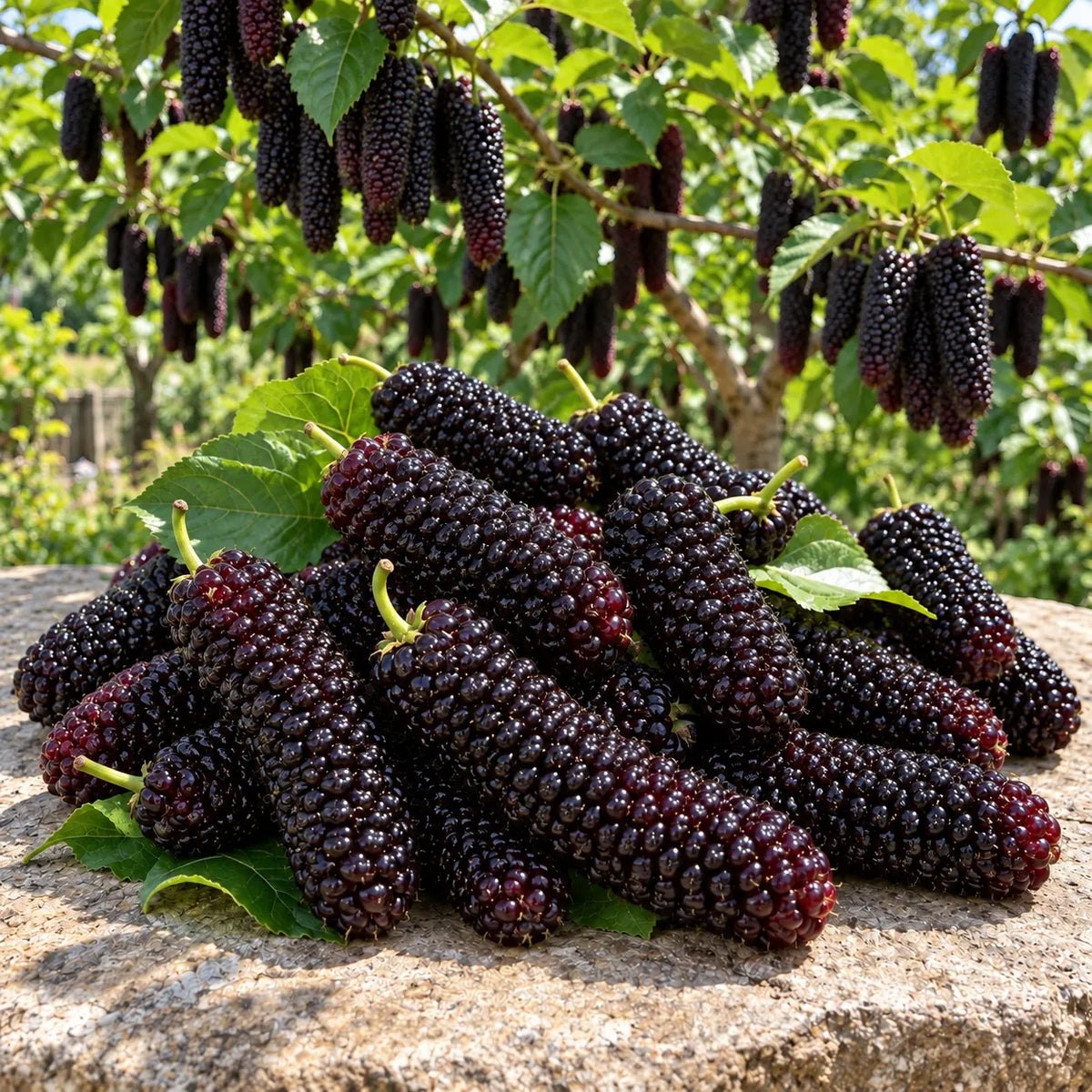đł Giant Red & Black Mulberry Tree Saplings â Grow Sweet Berries at Home đż