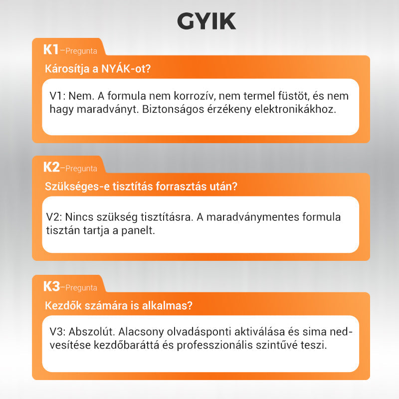 Kiváló minőségű forrasztópaszta - segíti a forrasztást