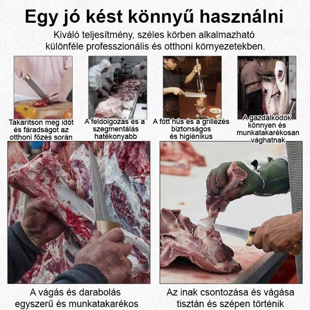 Egy vágás a csontból! Német éles kés könnyen eltávolítja a csontokat.