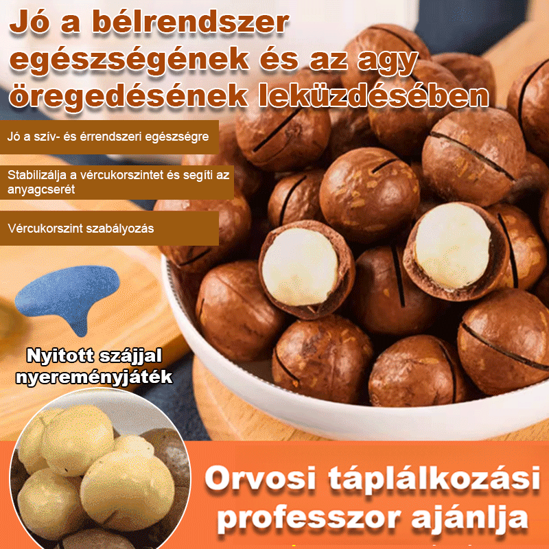 150 g nassolnivaló makadámdió