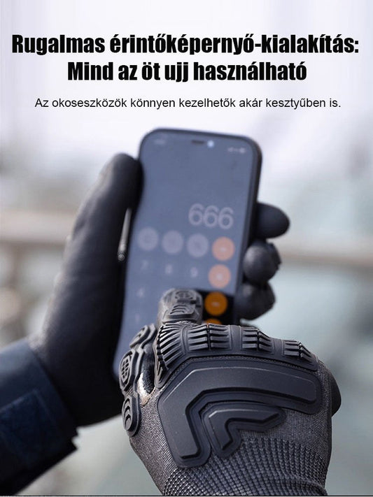 Vasverseny Mechanikus Páncél Pro Vágásálló Taktikai Kesztyű