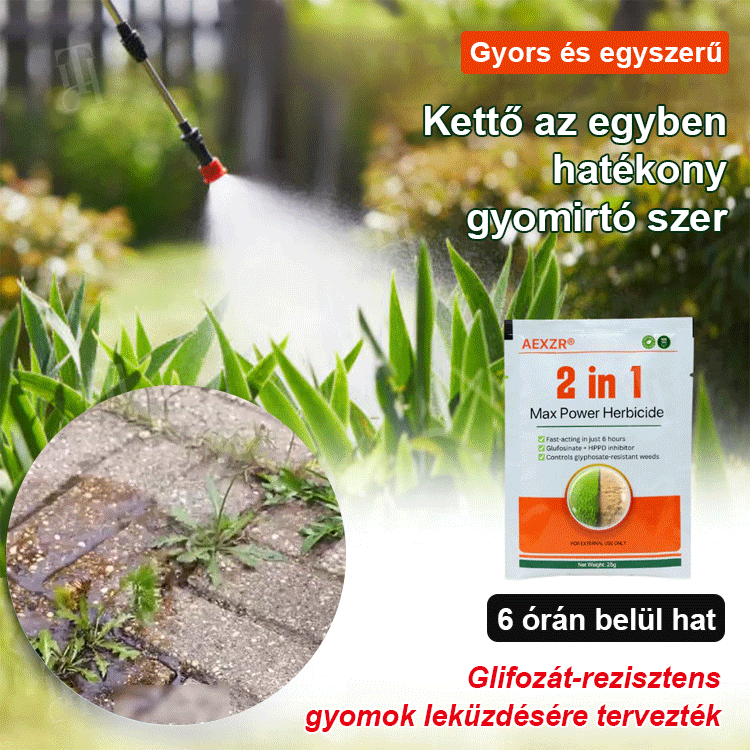 Két az egyben erős hatású gyomirtó szer