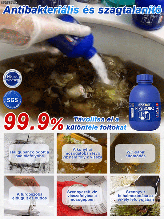 Erős csőtisztító szer