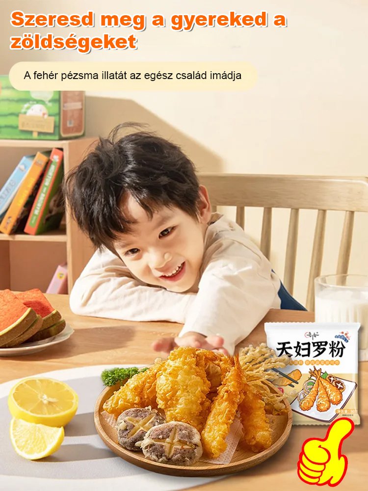 Ropogós, nem olajos - az idősek és gyerekek egyaránt szeretik a tempura lisztet.