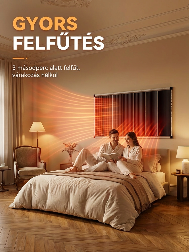 【5 másodperces gyorsfűtés】Német csúcstechnológiás grafén falmelegítő