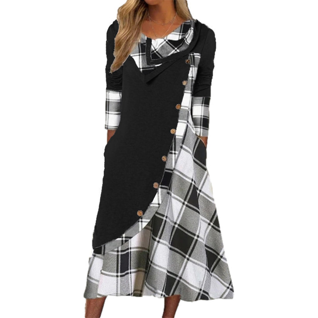 đ NĆi KockĂĄs Patchwork GarbĂłs Maxiruha â ElegĂĄns Ćszi HosszĂș Ruha & Meleg Viselet
