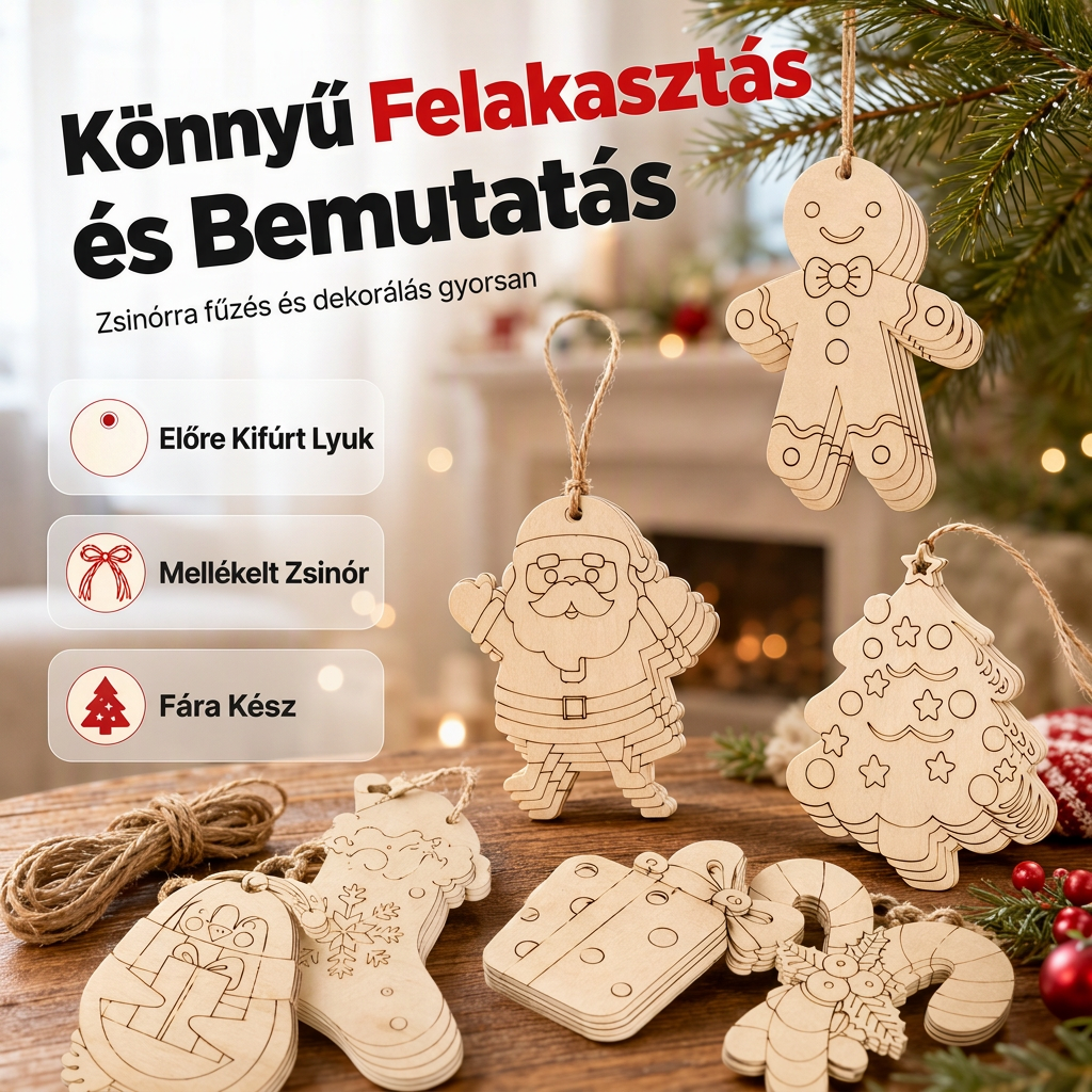 đ DIY karĂĄcsonyi fadĂszĂtĆ kĂ©szlet â Tollakkal Ă©s csengĆkkel, kreatĂv ĂŒnnepi dekorĂĄciĂł âš