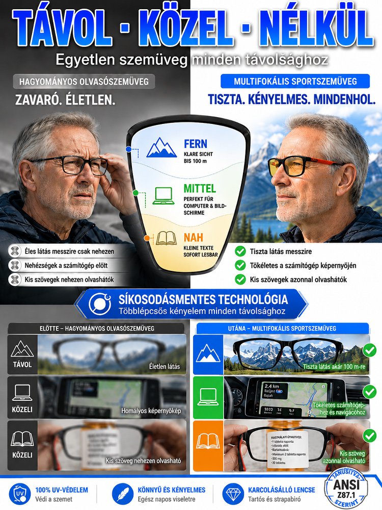 【Nappal és éjjel is használható】Szuperkönnyű sportos éjszakai olvasószemüveg