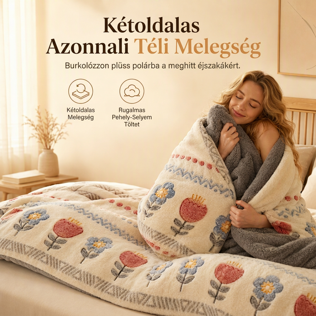đïž Double-Sided Sherpa Fleece Comforter â Vastag, meleg tĂ©li paplan, puha bĂĄrsonyos tapintĂĄssal âïž