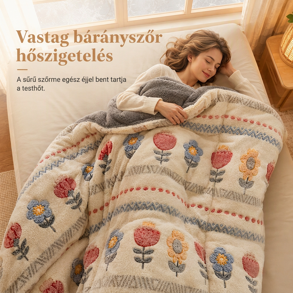 đïž Double-Sided Sherpa Fleece Comforter â Vastag, meleg tĂ©li paplan, puha bĂĄrsonyos tapintĂĄssal âïž