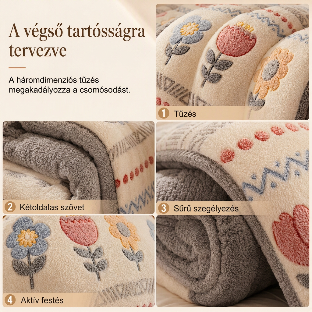 đïž Double-Sided Sherpa Fleece Comforter â Vastag, meleg tĂ©li paplan, puha bĂĄrsonyos tapintĂĄssal âïž