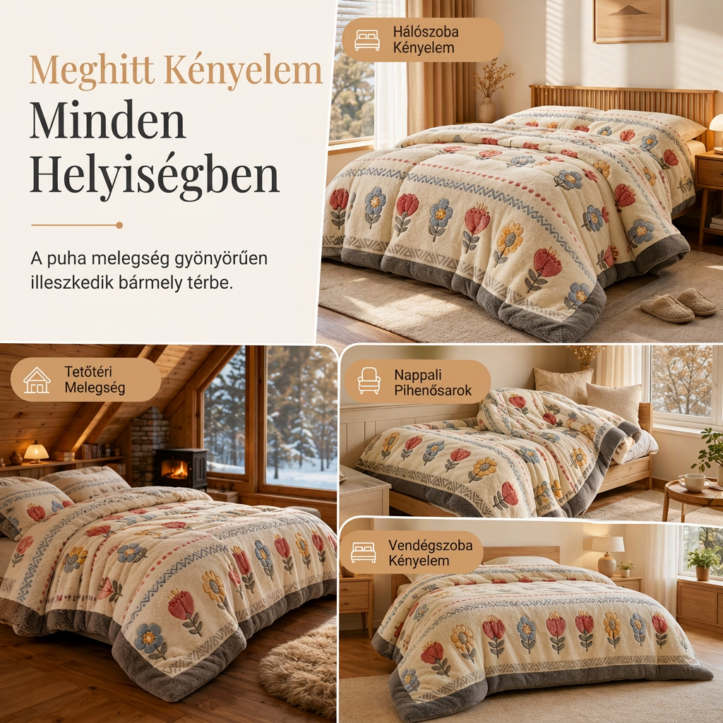 đïž Double-Sided Sherpa Fleece Comforter â Vastag, meleg tĂ©li paplan, puha bĂĄrsonyos tapintĂĄssal âïž
