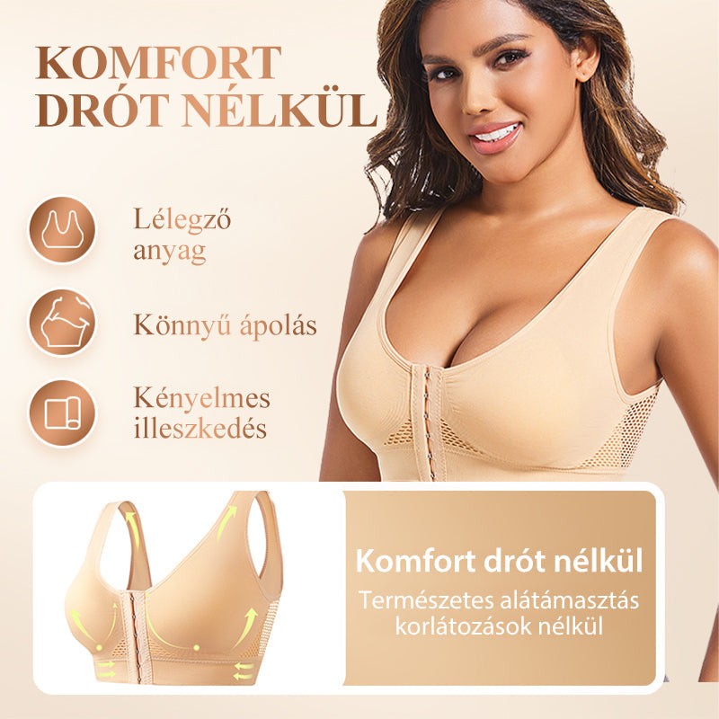 【✨ 1 + 1 ingyenes】Női merevítő nélküli, elölről záródó melltartó