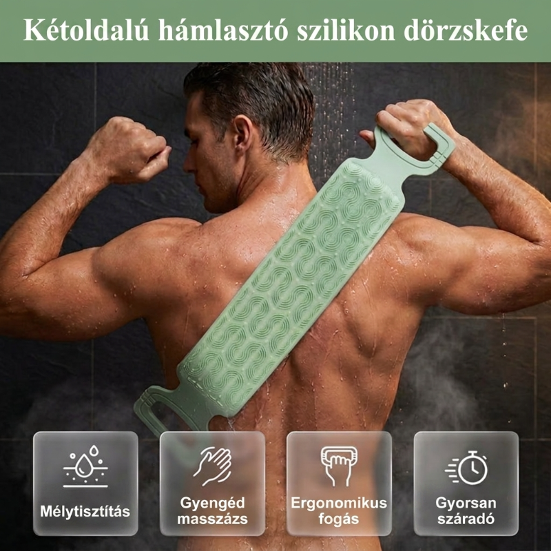đ KĂ©nyelmes szilikon hĂĄtmosĂł kefe â Könnyebb tisztĂĄlkodĂĄs hajolgatĂĄs nĂ©lkĂŒl