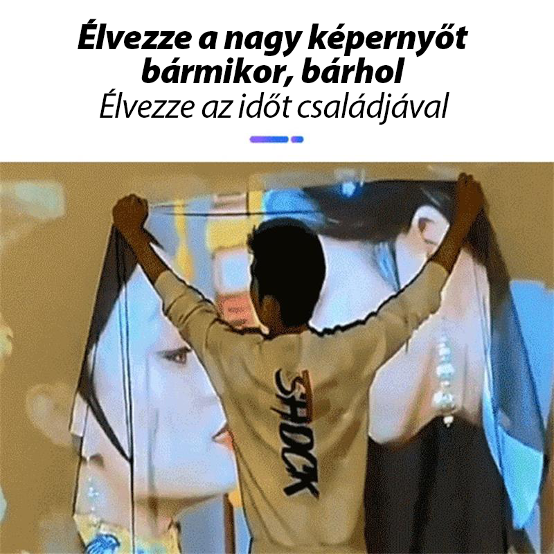 Összecsukható tükröződésmentes képernyő