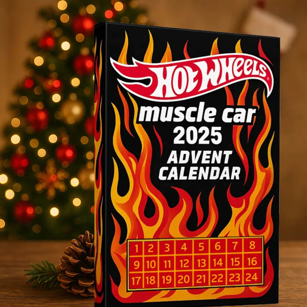 🔥Kiváló ajánlat - 50% kedvezmény🔥 - 🚗Hot Wheels Muscle játékautó adventi naptár - 24 nap 2025🎄