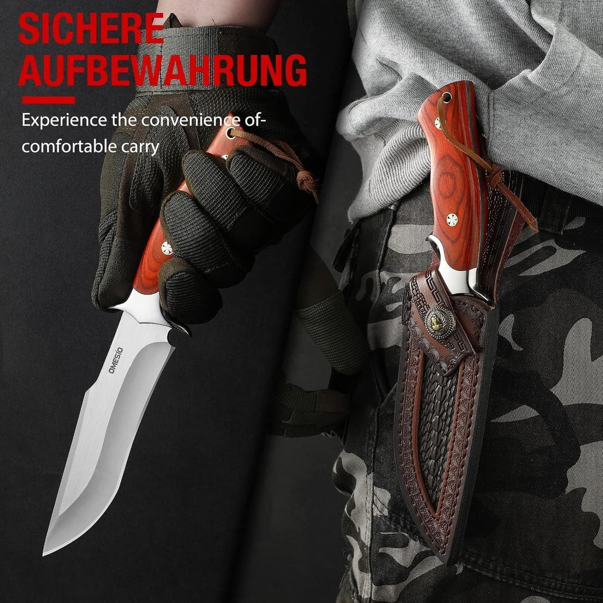 🔥Német Dawn M390 kés fa nyéllel és rövid nyéllel