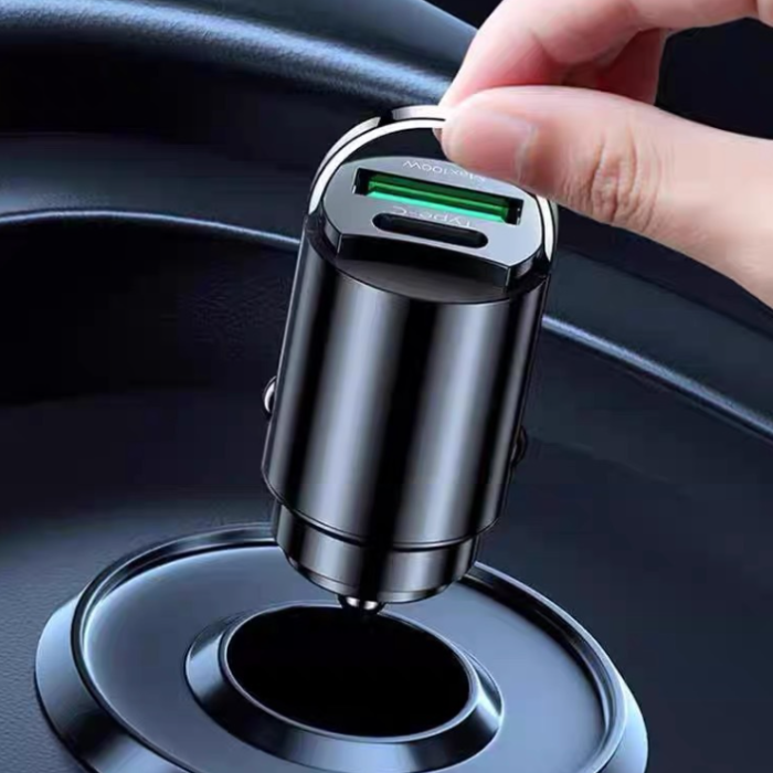 Rejtett autós USB töltő kettős porttal