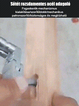 Rozsdamentes acél adagoló sötét színben