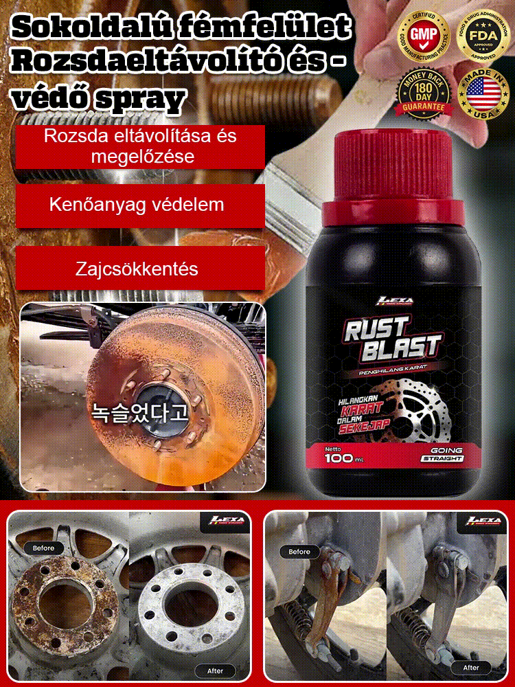 Multifunkcionális fémfelület rozsdamentesítő és védő spray