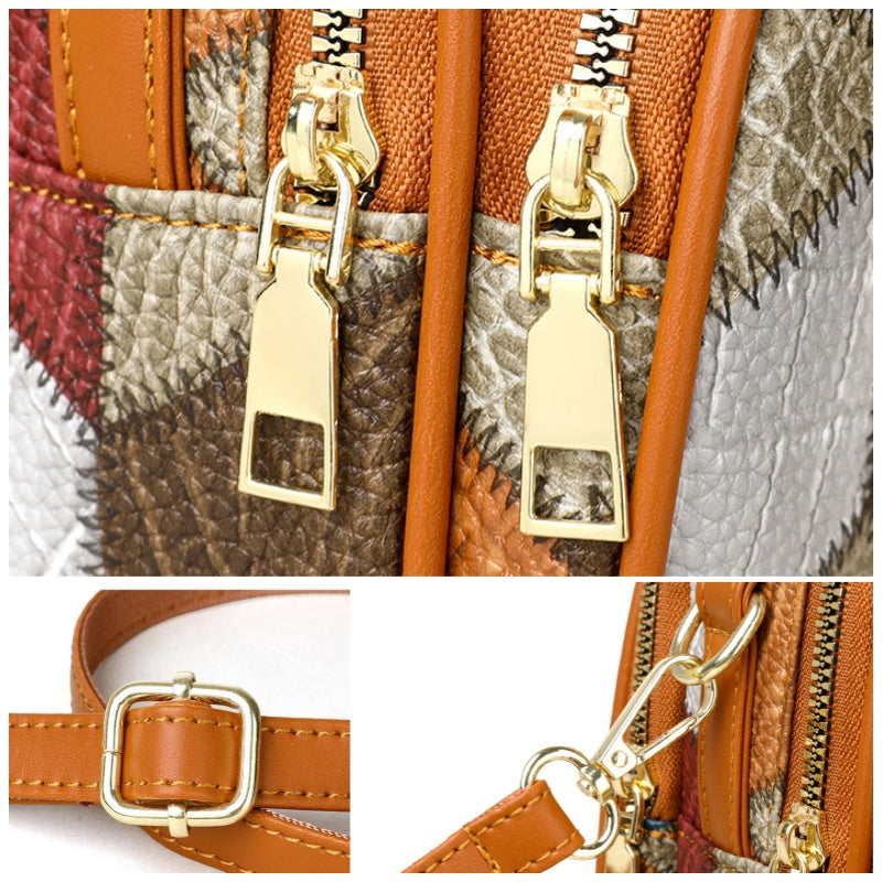 Női vintage geometrikus mintás crossbody táska